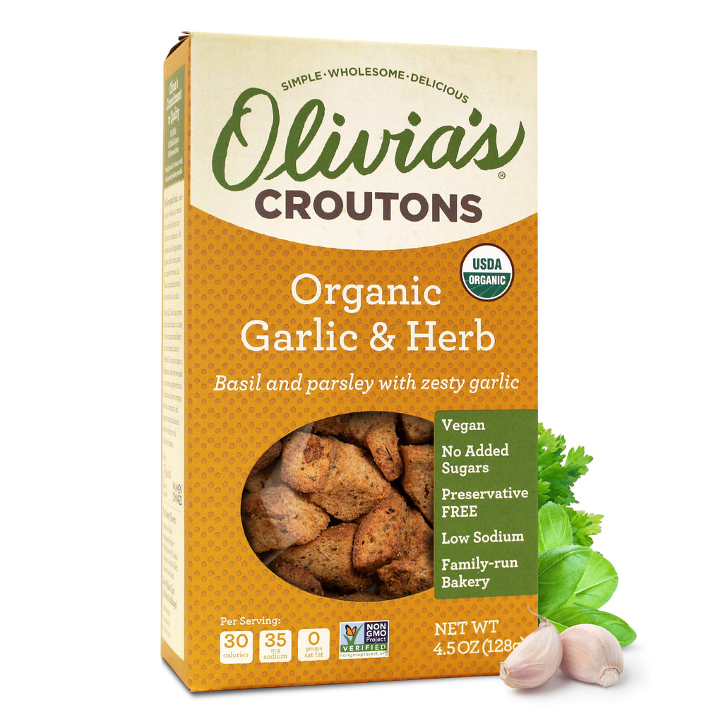 Olivia's Croutons Organic Garlic & Herb