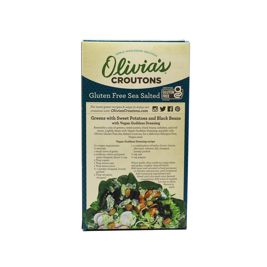 Olivia's Croutons Gluten Free Sea Salted