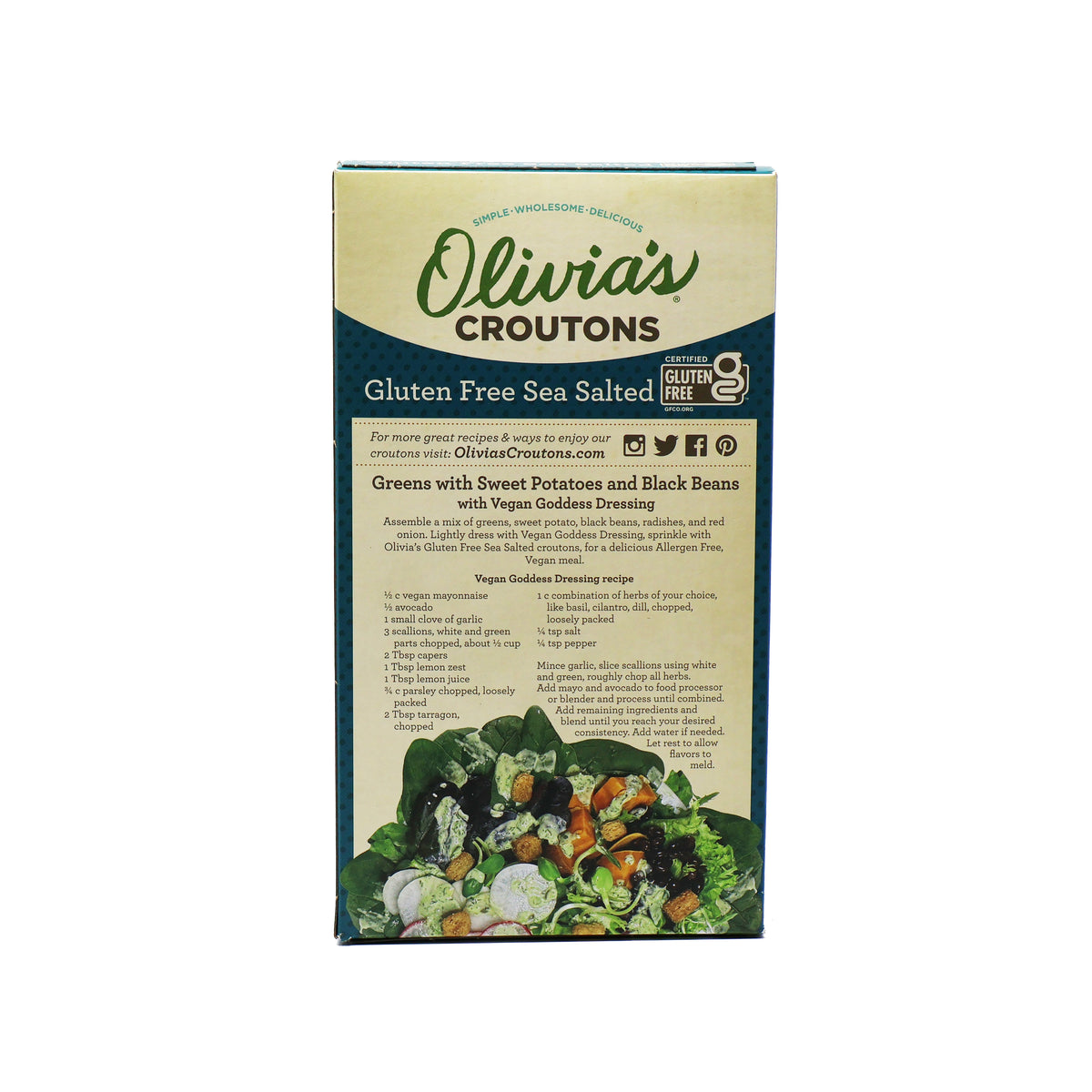 Olivia's Croutons Gluten Free Sea Salted