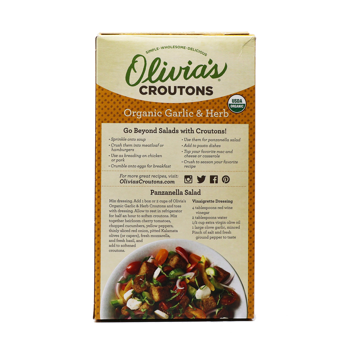 Olivia's Croutons Organic Garlic & Herb