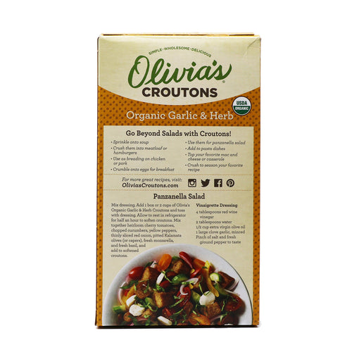 Olivia's Croutons Organic Garlic & Herb