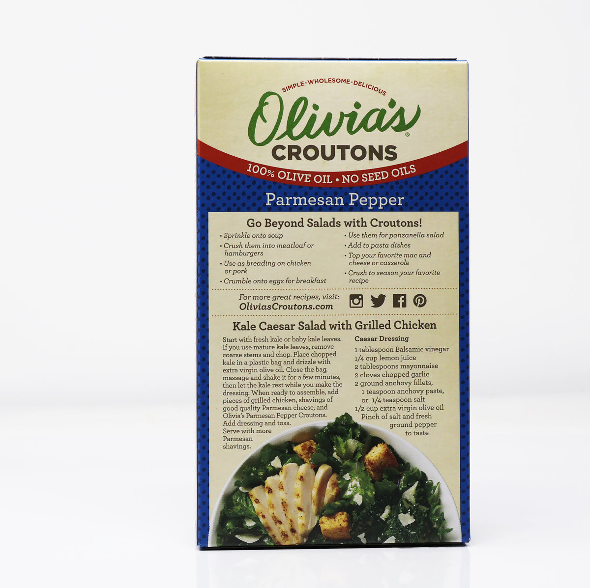 Olivia's Croutons Parmesan Pepper, Seed Oil Free