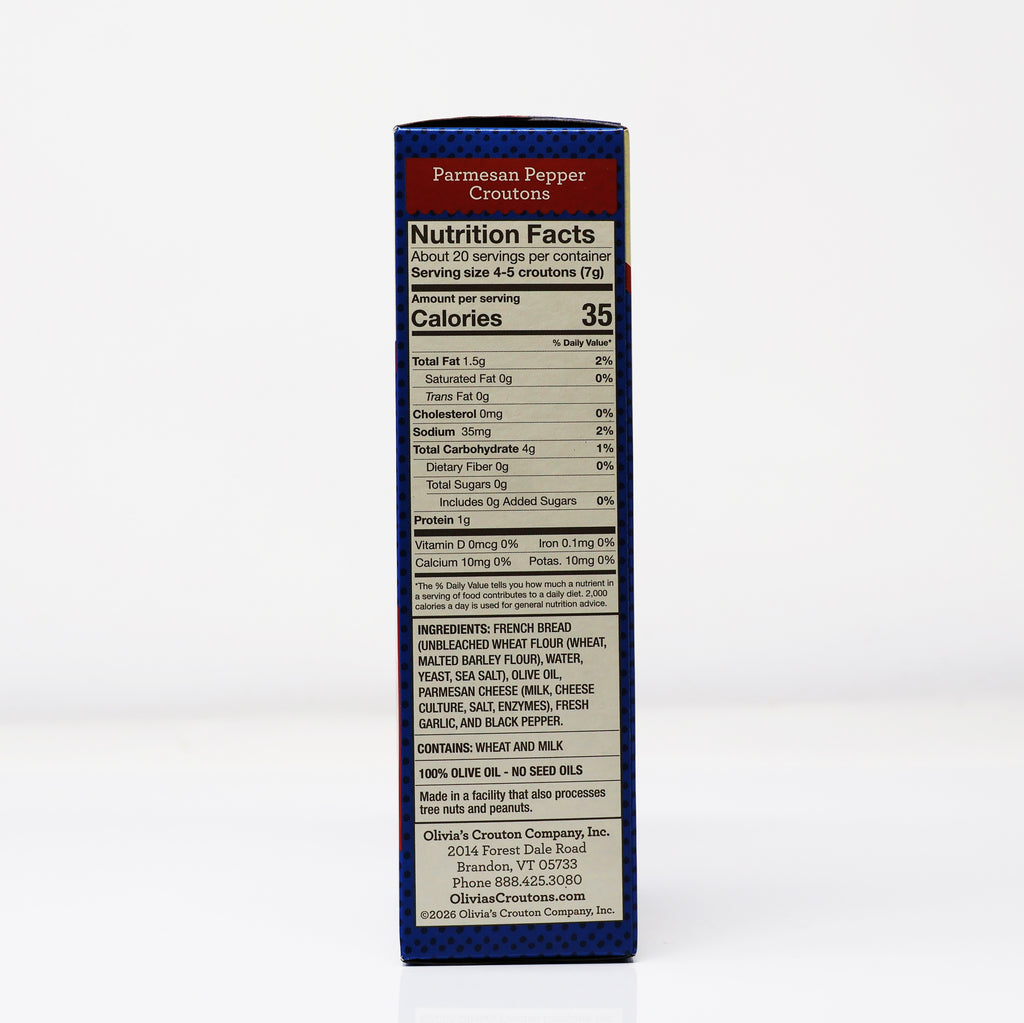 Olivia's Croutons Parmesan Pepper, Seed Oil Free