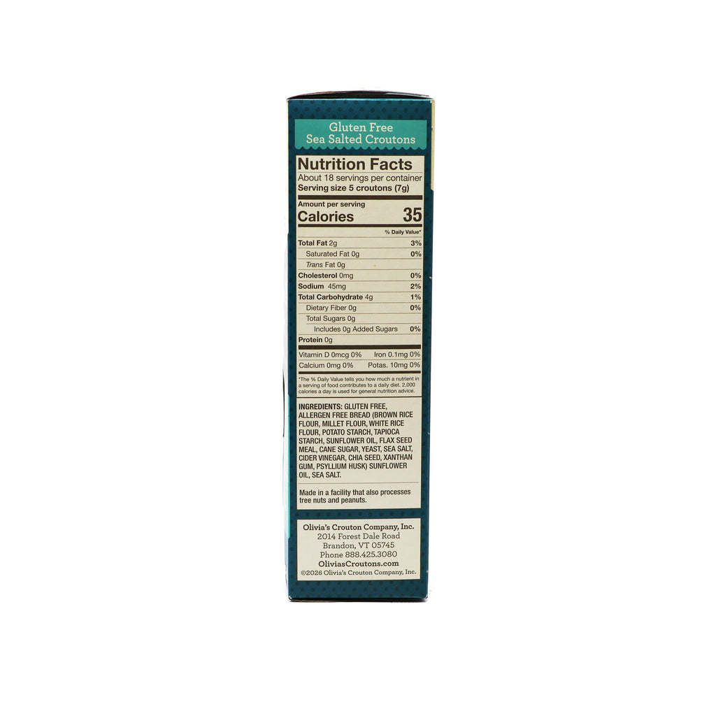 Olivia's Croutons Gluten Free Sea Salted
